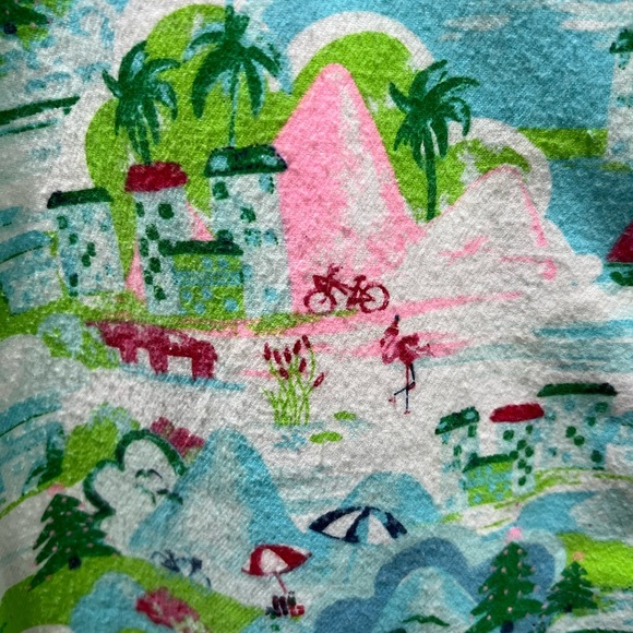 Crown & Ivy Tropical Colorful Scenic Print Pajama Nightgown - Picture 2 of 4